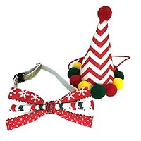 LOHO WONDERZ Pet Dog Cat Santa Hat with Scarf - Christmas Costume Set Puppy Dog Cat Santa Hat for Small Dogs and Cats, Perfect for Christmas Party, Photos