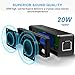 Vanzon X5 Pro Bluetooth Speakers - 20W Portable Wireless Speaker V5.0 with Louder Stereo Sound, Rich Bass, IPX7 Waterproof & 24 Hr Playtime, 2019 New Edition for Home and Outdoors