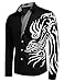 COOFANDY Mens Shirt Fashion & Casual Print Button Down with Turn Down Neck, Black 1, Small, Long Sleeve