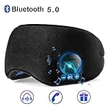 Sleep Headphones Bluetooth, 2019 Upgrade Sleep Mask with Bluetooth 5.0 Headphones, Built-in Speakers & MIC, Handsfree Call,Music,Washable, Noise-Cancelling, Travel Accessory, Gift
