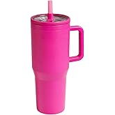 Tumbler with Handle and Straw 40 oz. Flow state 3-Position Lid Cup Holder Compatible Travel Mugs, Vacuum Coffee Insulated Stainless Steel Cup BPA-Free Tumbler for Home, Outdoors, Leak proof
