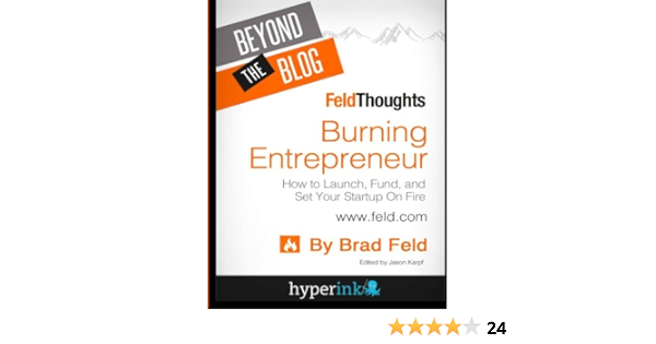 Beyond The Blog Brad Feld S Burning Entrepreneur How To Launch Fund And Set Feld Brad 9781614641391 Amazon Com Books