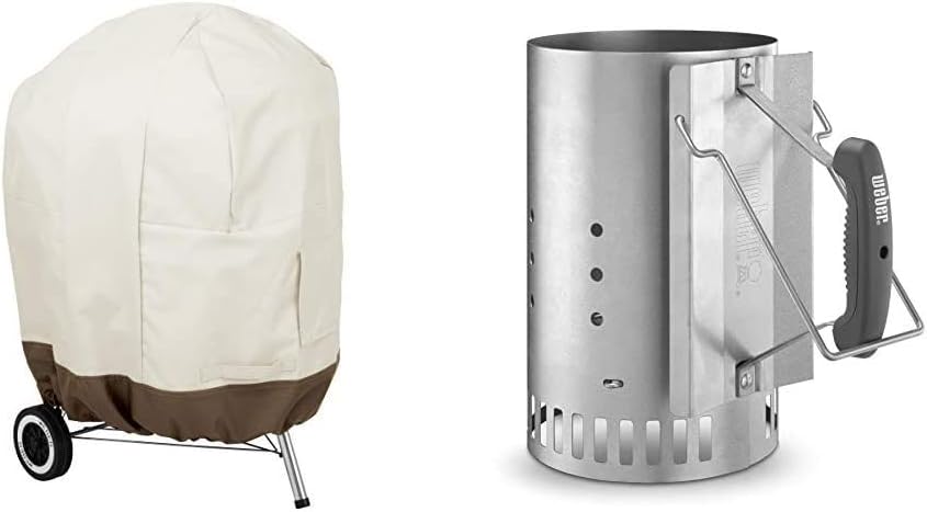 Weber Chimney Starter & Amazon Basics Kettle Grill Cover