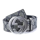 Men's Classic 38-mm Big GG Buckle Leather Jeans Belt