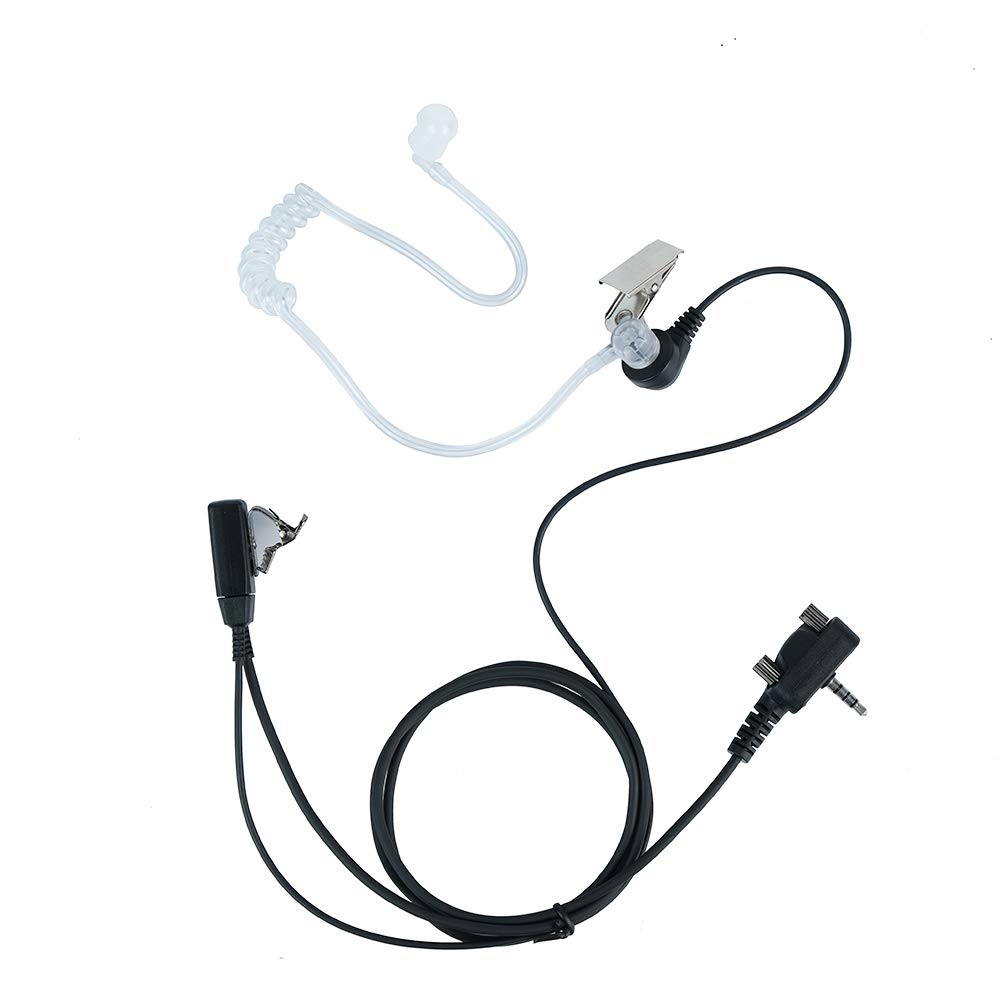 Klykon Vx-261 Earpiece Headset with Mic for Motorola Vertex Standard VX-231 VX-351 Walkie Talkie 2 Way Radio Black
