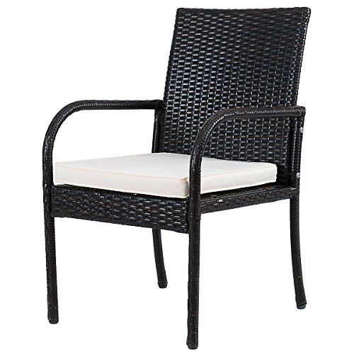 Tangkula 5 Piece Dining Set Patio Furniture Outdoor Garden Lawn Rattan