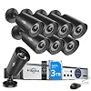 【3TB HDD】 Hiseeu 5MP 8Channel Security Camera System,8Pcs 5MP Super HD Wired Outdoor Cameras with Night Vision, Home…