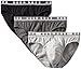 BOSS HUGO BOSS Men's Cotton Stretch 3 Pack Mini Brief, Charcoal/Black/Light Grey, X-Large