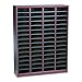 Safco Products E-Z Stor Wood Literature Organizer, 60 Compartment, 9331MH, Mahogany, Durable Construction, Removable Shelves, Plastic Label Holders