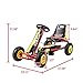Kinbor Racing Pedal Go Kart, Kids 4 Wheels Riding Car Crazy Cart with Adjustable Seat