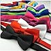 Elife Set of 10 pcs High Quality Solid Color Adjustable Boys Kids Bow Tie Collection (10 different colors)