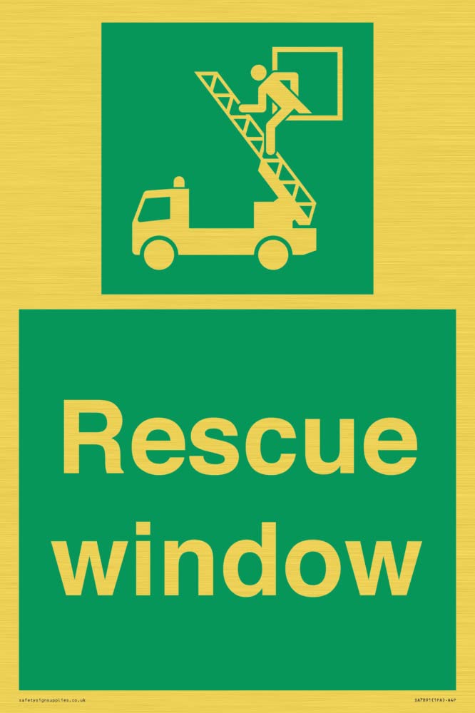 Rescue window Sign - 200x300mm - A4P