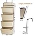 IPOW Tightknit Oxford Fabric 4 Pockets Over The Door Organizer Sturdy Durable Haning Storage for Toys,Food,Bottles,Towels,Hair Drier,Shampoo,Cosmetics,Stationary,Magzines,Purse,etc.