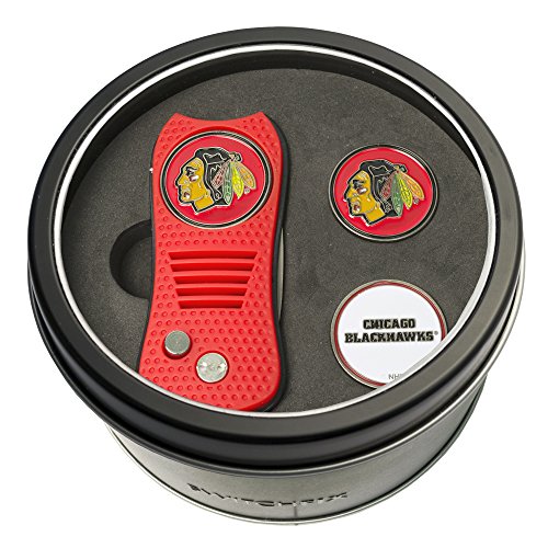 image for Team Golf NHL Chicago Blackhawks Gift Set Switchblade Divot Tool with 
