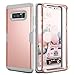 YOUMAKER Galaxy Note 8 Case, Full Body Heavy Duty Protection Shockproof Slim Fit Case Cover for Samsung Galaxy Note 8 (2017 Release) Without Built-in Screen Protector- Rose