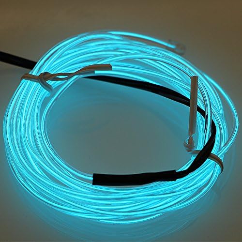 Hatori Battery Powered Flexible Neon Light El Wire Indoor String Lights,Neon Tube Glowing Wire for Christmas Tree Decorations,Halloween decorations,Parties,Camping and Bar and Vehicle Decorations