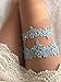 YuRong Wedding Flower Garter Rhinestone Garter Bridal Leaf Garter G06 (Blue)…