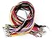 All In One 12 Colors Organza Ribbon Waxen Cord with Lobster Clasp Necklaces 43cm (17inch) Mix Color 25pcs