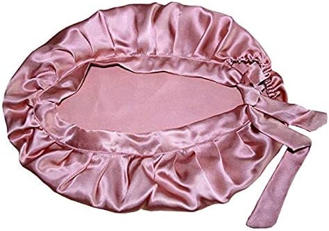 RAILONCH100% Mulberry Silk Night Sleep Cap Soft with Adjustable Elastic Ribbon for Women Girls, Night Cap Head Cover Bonnet for Hair Care