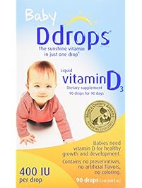 Ddrops Baby 400 IU, Vitamin D, 90 drops 2.5mL (0.08 fl.oz)