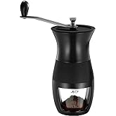 Manual Coffee Grinder with Adjustable Settings, Sleek Hand Coffee Bean Burr Mill Great for French Press, Espresso Coffee Gadg