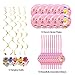 179 Pcs Pink Baby Shark Party Supplies Set & Tableware Kit | Birthday Decorations Bunting, Disposable Paper Plates, Cups, Napkins, Straws, Plastic Table Cloth, & BONUS Baby Shark Balloons Baby Shark Tattoo Stickers