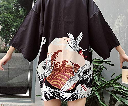 Kimonos Woman Japanese Kimono Cardigan Cosplay Shirt Blouse for Women Japanese Yukata Beach Kimono Q721,1,One Size