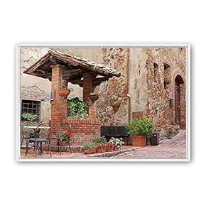 Framed Canvas Wall Art Rural Landscape Photography Canvas Prints Home Artwork Decoration for Living Room,Bedroom - 16x24 inches