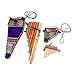 NOVICA Bamboo Andean Zampona Panpipes Set with Textile Accents and Carrying Case, Pair of 1 Large and 1 Small, Inca Serenade'