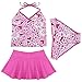 YiZYiF Kids Girls Tankini Bikini 3 Pieces Swimwear Swimming Bathing Suit