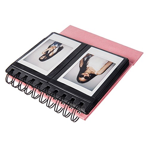 CAIUL Compatible 68 Pockets Desk Calendar Style Photo Album for Fujifilm Instax Mini 7s 8 8+ 9 25 26 50s 70 90 Films (Pink)