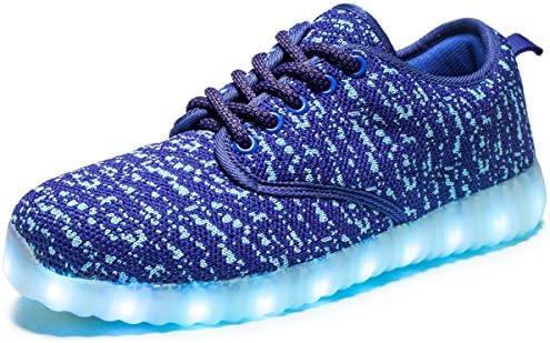 TAIGEL Mens LED Light Up Shoes 7 Color Luminous Glowing Flashing Sneakers