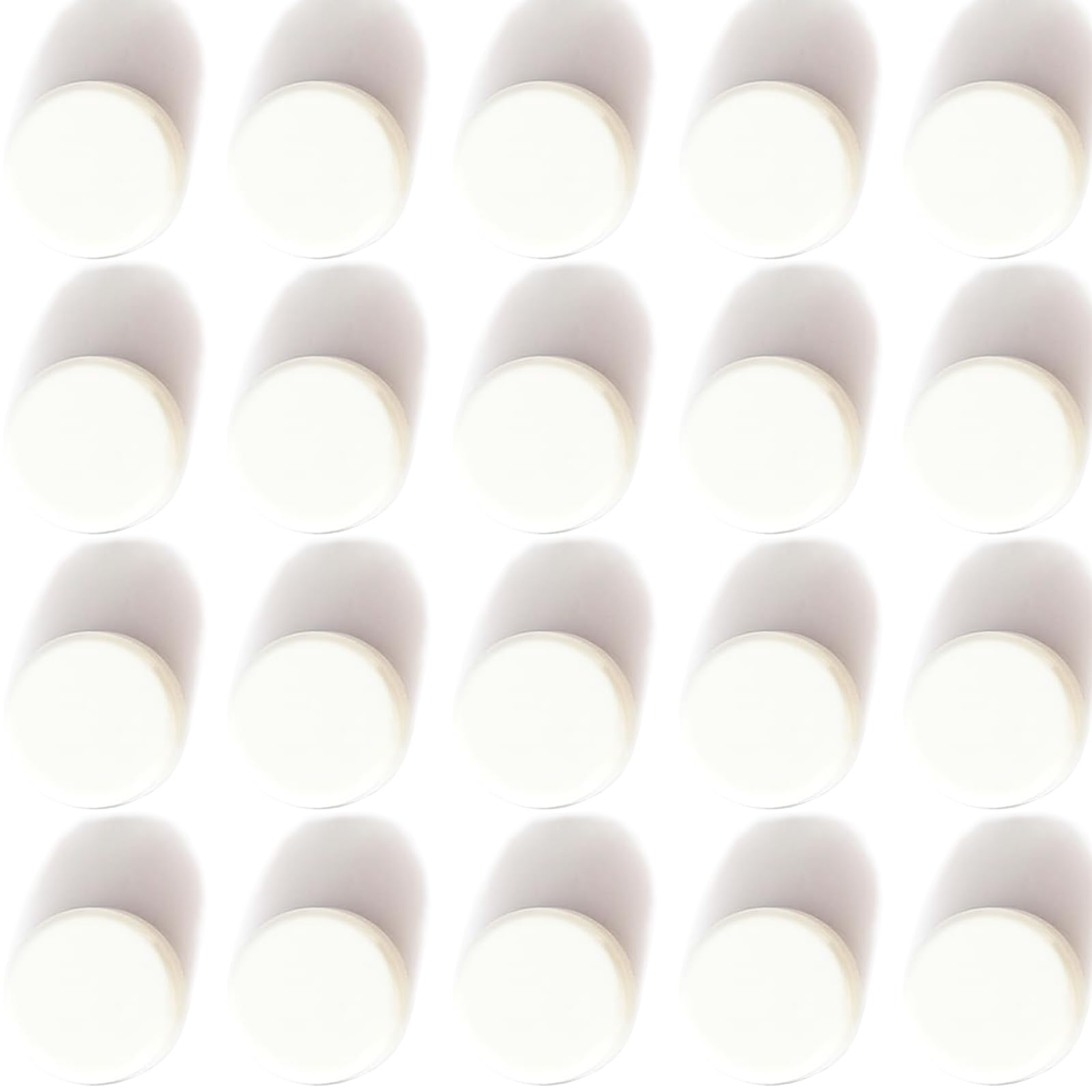 ZDZBLX Fridge Magnets, 20Pcs Strong Small Magnets for Whiteboard, Heavy Duty Mini Round Magnet, Tiny Craft Magnets for Adults, Cute Notice Board Magnet, Kitchen, Office & School Magnetic Dots (White)