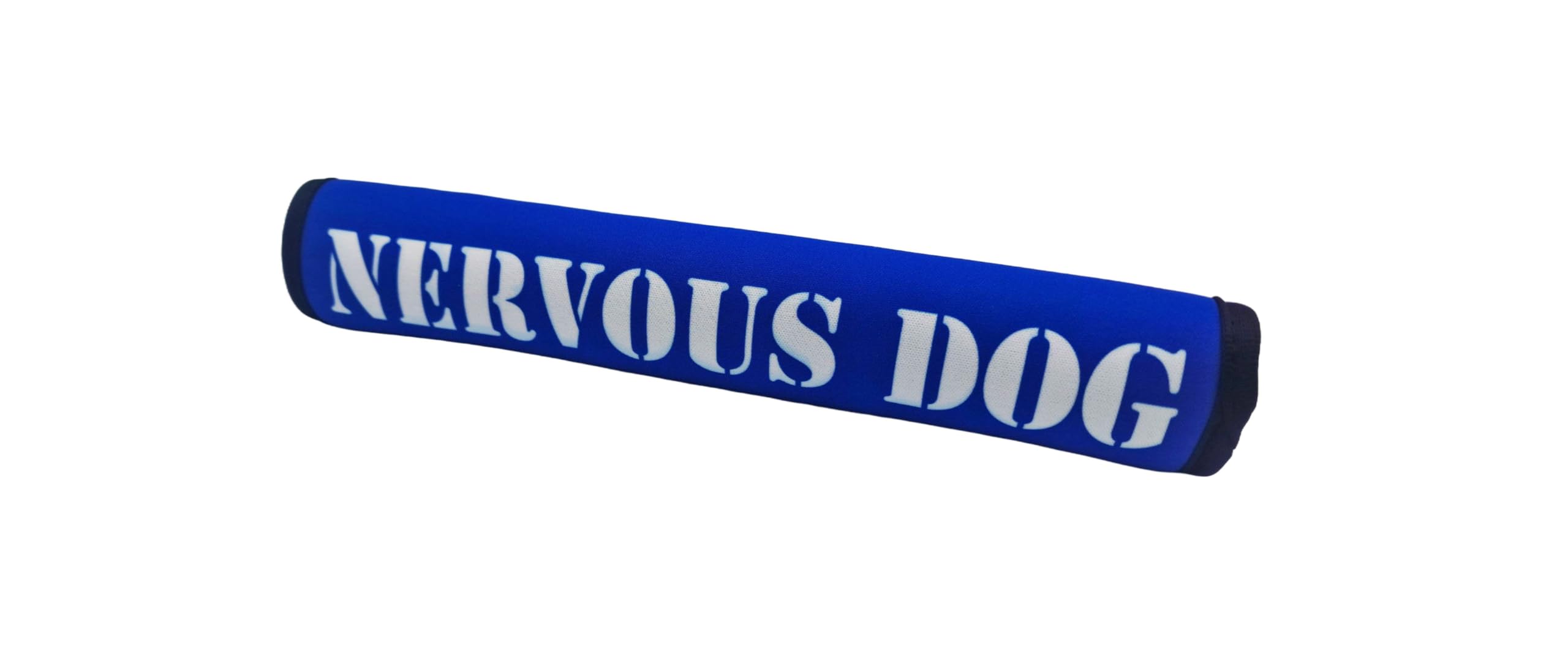 MD Gear Dog Lead Sleeve Friendly Reactive Assistance Dog In Training DO NOT PET Cover Soft Neoprene Leash Wrap (Blue, NERVOUS DOG)