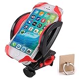 Bicycle Phone Mount, Universal Mountain Bike Cell Phone Holder, Motorcycle Clamp/Cradle for iPhone 6, 6S, 6 plus, 7, 7S, 7 plus Samsung Galaxy S3 S4 S5 S6 S7 Note 3/4/5, Nexus, HTC, LG, BlackBerry