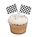 DecoPac Checkered Flag DecoPic Cupcake Picks (12 Count)