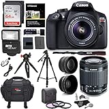 Canon EOS Rebel T6 Digital SLR Camera Kit + EF-S 18-55mm f/3.5-5.6 IS II Lens + Pro .58x & 2.2x Lenses + Sandisk 64GB Memory + 48