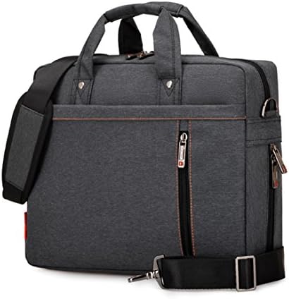 Burnur 17 17.3 Inch Black Waterproof Extendable Nylon Laptop Messenger Bag Shoulder Bag with Enhanced Convex Buffer Pad
