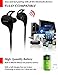 HONGYU Sweatproof Bluetooth Wireless Headphones with Stereo Sport Microphone Handsfree for iPhone iPod Android Smart phones and Bluetooth Devices(Black)