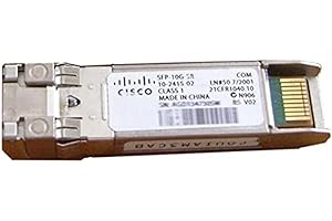 Cisco 10GBASE-SR S-Class SFP Module for 10 Gigabit Ethernet Deployments, Hot Swappable, 5-Year Standard Warranty (SFP-10G-SR-