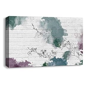 Canvas Wall Art Abstract Ink Animals Painting Artwork for Home Prints Framed - 12x18 inches
