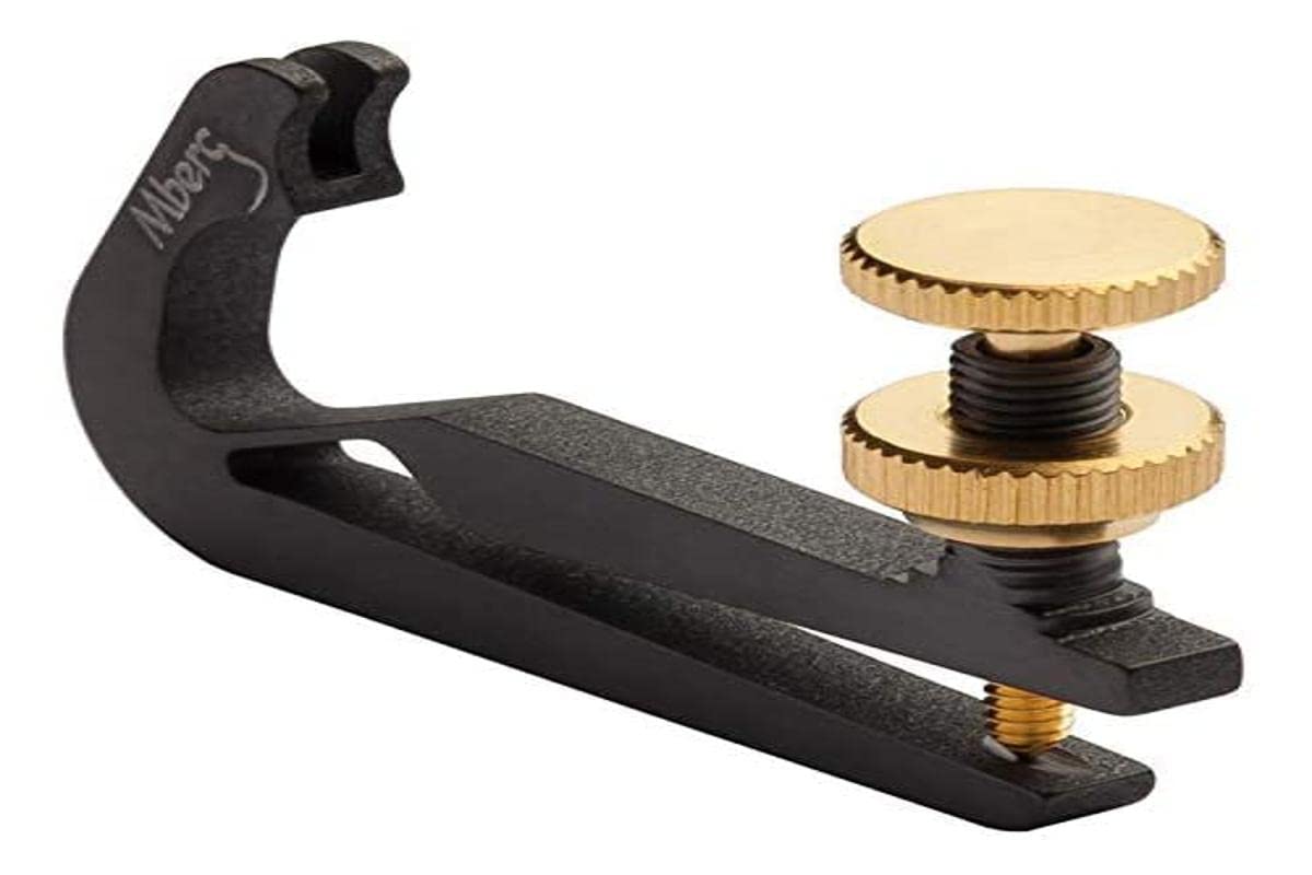LupX 360130 Mberg Titanium Fine Tuner for Violina / Viola,black/gold
