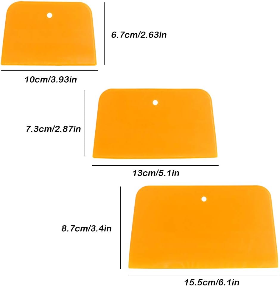 Set of 9 Body Filler Spreaders Automotive Body Fillers, DaKuan 4, 5, 6 Inch Reusable Plastic Spreader For Applying Fillers, Putties, Glazes, Caulks and Paint: Home Improvement