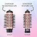 JOYYUM 1000W 3-in-1 Hot Air Spin Brush for Styling and Frizz Control Auto-rotating Curling Negative Ionic Hair Curler Dryer Brush, 1 1/2 Inch and 2 Inch Brush Attachments, Rose Goldthumb 2