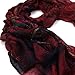 TrendsBlue Premium Unique Long Paisley Floral Scarf Wrap, Burgundy