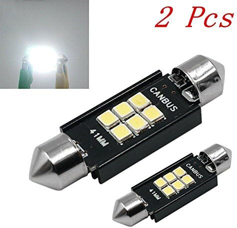 Efoxcity 2017 Newest,Extremely Bright 450 Lumens 6000K Canbus Error Free LED Bulbs for Interior Car Lights License Plate Trunk Side Marker Courtesy 42mm 211-2 569 578 LED Bulbs