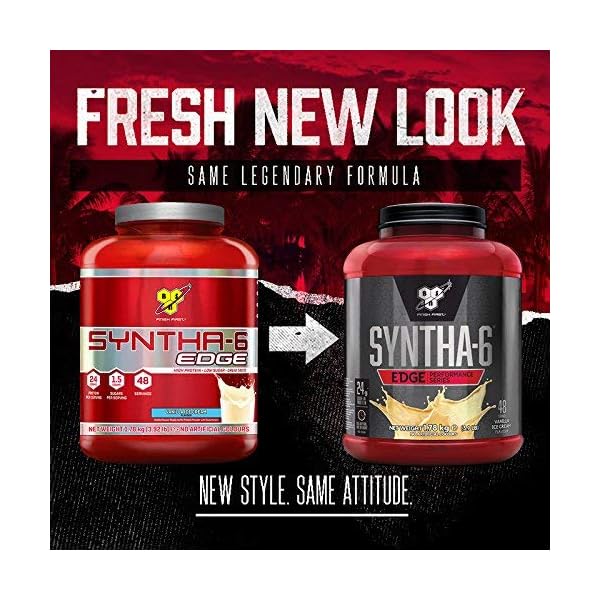 BSN Nutrition Protein Powder Syntha 6 Edge Low Carb and Sugar Whey Protein Shake with Whey Protein Isolate, Micellar…