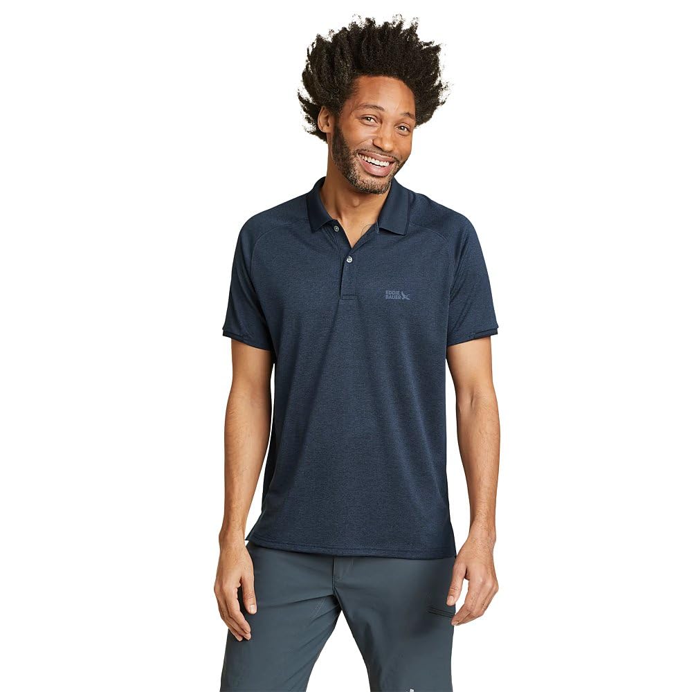 Eddie Bauer Men’s Resolution Pro Short-Sleeve Polo Shirt 2.0 Med Indigo