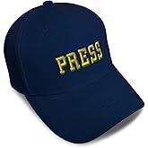 Speedy Pros Baseball Caps for Men & Women Embroidered Gold Press News Embroidery Ladies & Men Baseball Hats Acrylic