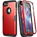 YOUMAKER Designed for iPhone 8 Case & iPhone 7 Case, Full Body Rugged with Built-in Screen Protector Heavy Duty Protection Slim Fit Shockproof Cover for iPhone 8 4.7 Inch - Red